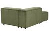 Right Hand Jumbo Cord Chaise Lounge Green APRICA_894991