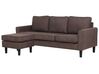 3 Seater Fabric Sofa with Ottoman Brown AVESTA_741913