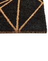 Coir Doormat Geometric Pattern Black KISOKOMA_904968