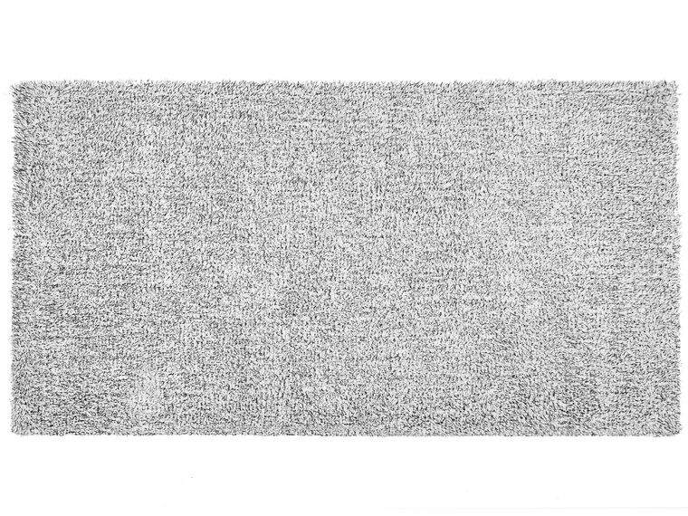 Vloerkleed polyester grijs gemêleerd 80 x 150 cm DEMRE_683479