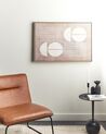 Abstract Framed Canvas Wall Art 63 x 93 cm Beige RACALE_891187