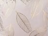Sada 2 sametových polštářů s vzorem listů 45 x 45 cm růžová FREESIA_771527