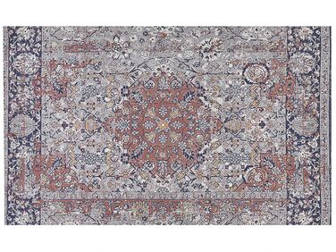 Teppich mehrfarbig orientalisches Muster 140 x 200 cm Kurzflor KORGAN