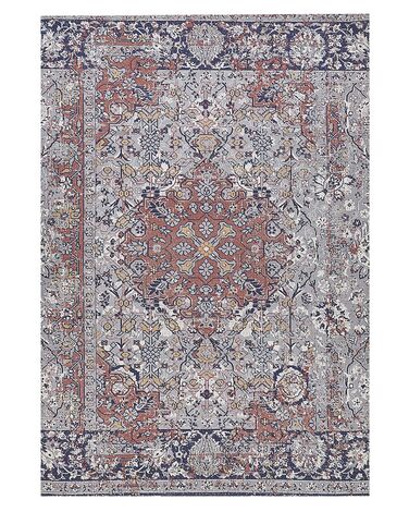 Teppich mehrfarbig orientalisches Muster 140 x 200 cm Kurzflor KORGAN