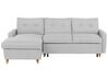 Sofá cama esquinero gris claro con almacenaje derecho FLAKK_745731