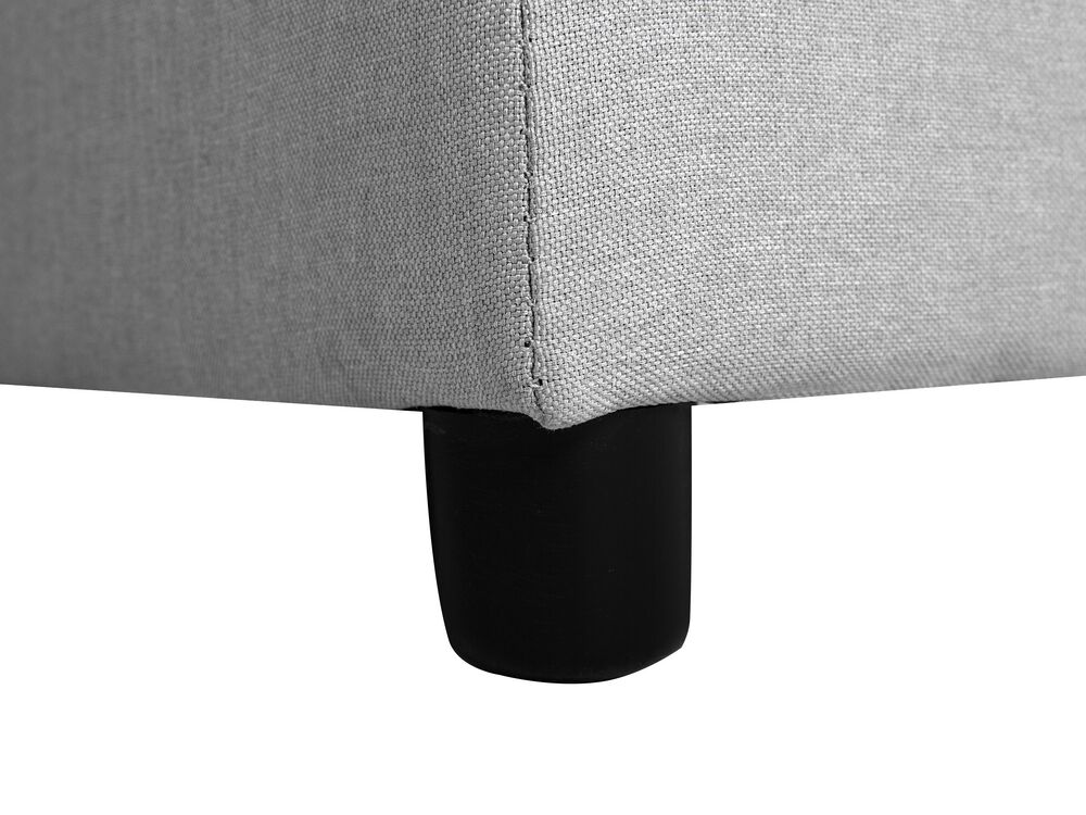 Right Hand Fabric Corner Sofa Bed with Storage Grey NESNA Beliani.co.uk