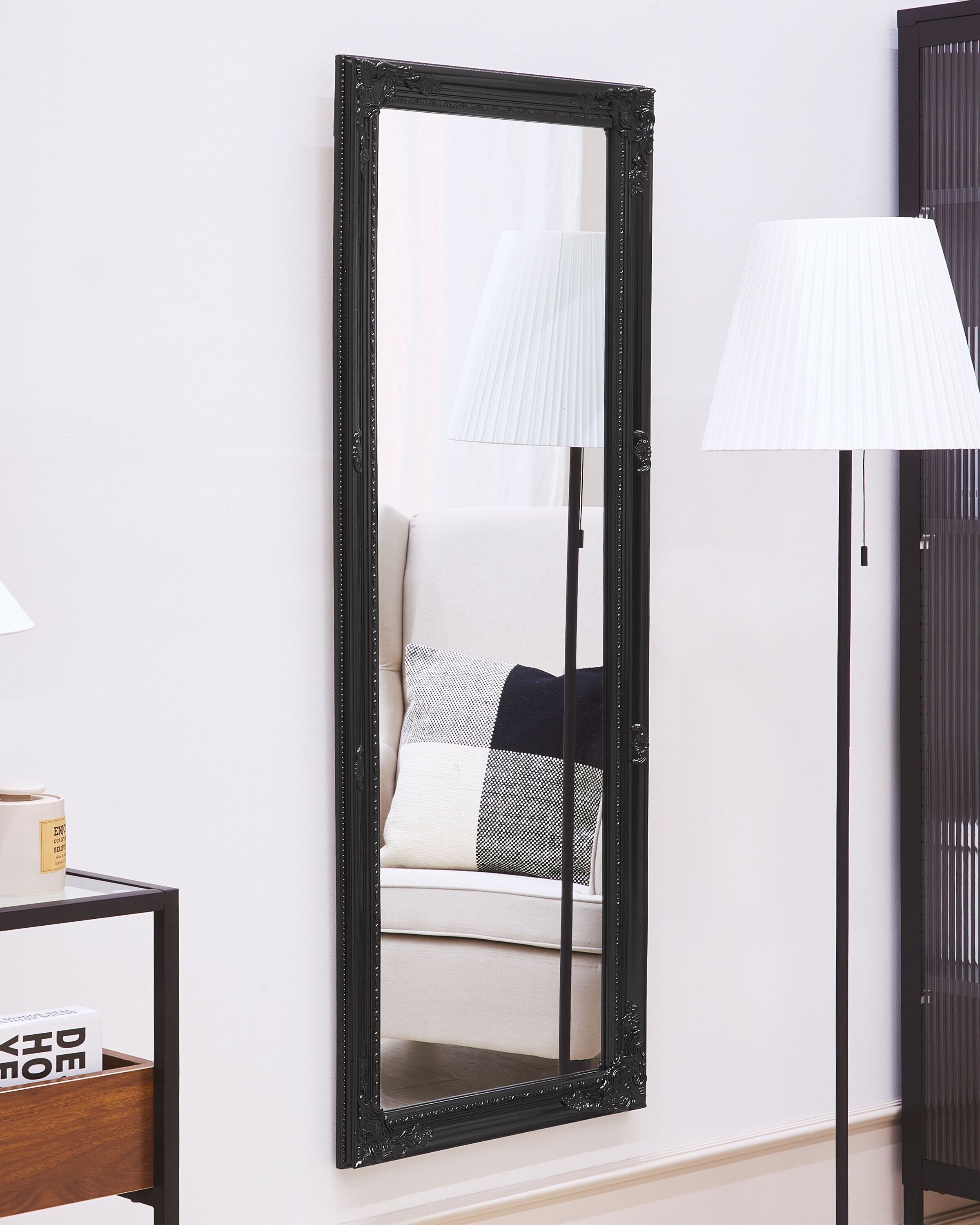 Espelho de parede 50 x 130 cm preto FOUGERES