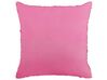 Set of 2 Tufted Cotton Cushions 45 x 45 cm Pink RHOEO_840111