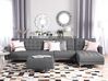 Left Hand Modular Fabric Sofa with Ottoman Grey ABERDEEN_715912