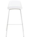 Zestaw 4 krzeseł barowych biały MORA_876368