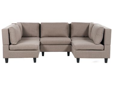 Modulær 5-personers sofa brun UNSTAD