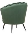 Fotel welurowy zielony LOVIKKA_881482