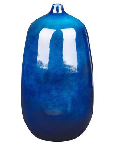 Terracotta Flower Vase 45 cm Blue VITORIA