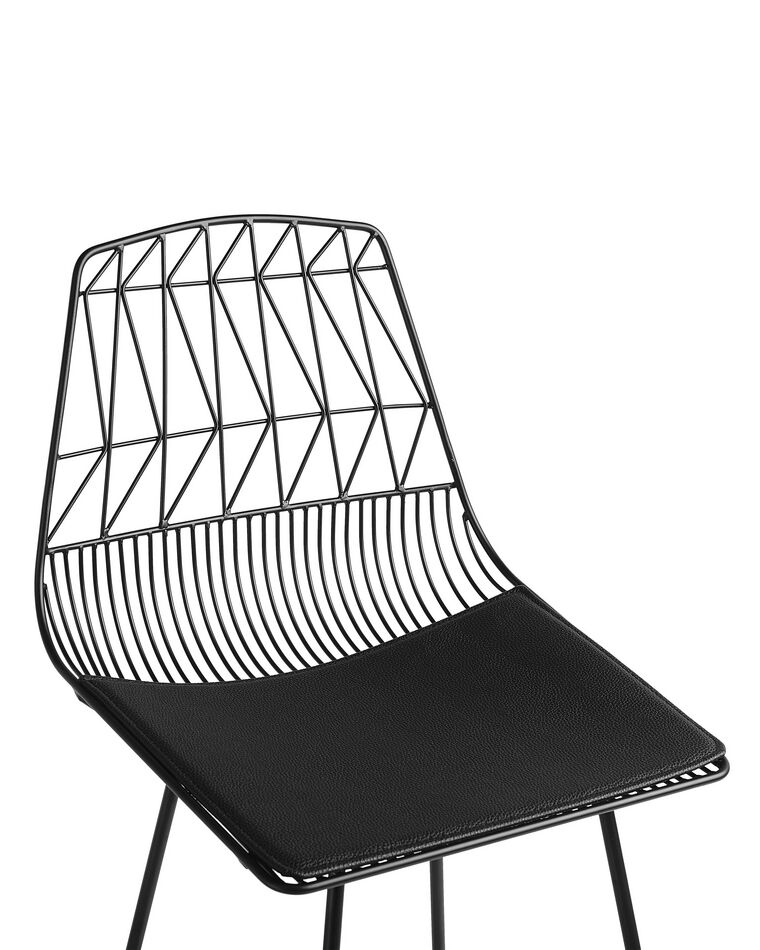 Set of 2 Metal Bar Chairs Black PRESTON Beliani.co.uk