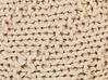 Cotton Knitted Pouffe 50 x 35 cm Beige PRIENE_842526