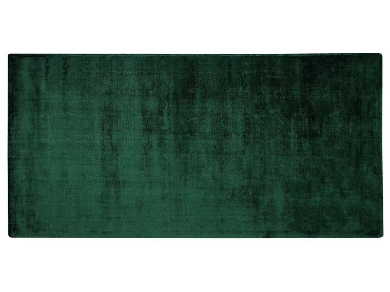 Alfombra de viscosa verde oscuro 80 x 150 cm GESI II_762268