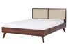 Ratanová posteľ 160 x 200 cm tmavé drevo MONPAZIER_908325