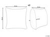 Conjunto de 2 cojines de algodón gris con corazones bordados 45 x 45 cm GAZANIA_893196