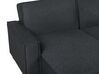 Right Hand Fabric Corner Sofa Bed Graphite Grey ROMEDAL_748964