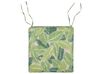 Set of 8 Outdoor Seat Pad Cushions Leaf Pattern Green SASSARI_774881