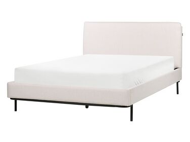 Čalouněná postel 140 x 200 cm béžová CORIO