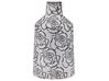 Vaso de cerâmica grés preta e branca 26 cm ALINDA_810620
