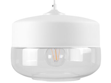 Lampada da soffitto moderna in vetro bianco e trasparente MURRAY