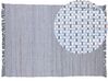 Teppich Baumwolle grau 160 x 230 cm Kurzflor BESNI_530988