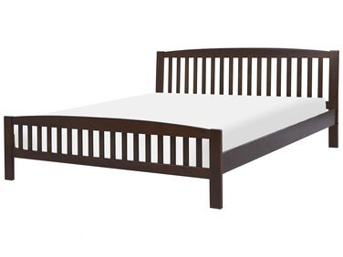 Klasická tmavě dřevěná manželská postel 180x200 cm CASTRES