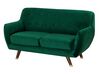 Soffa 2-sits sammet smaragdgrön BODO_738252