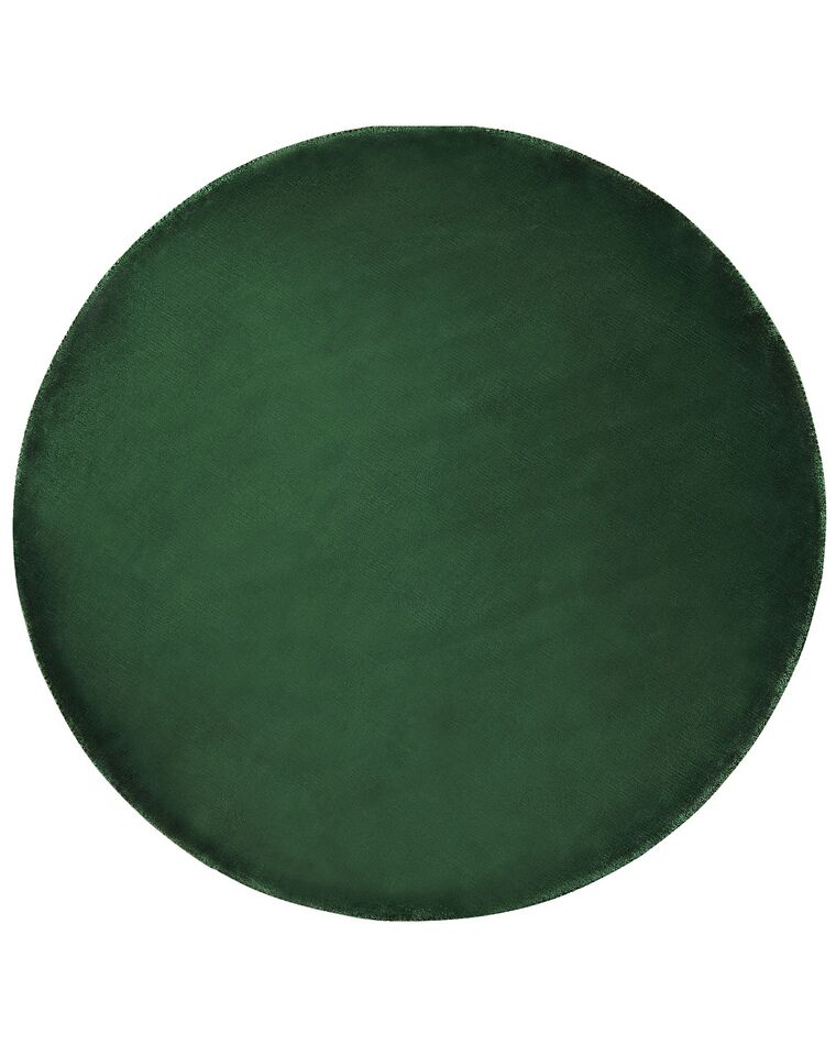 Round Viscose Area Rug ø 140 cm Emerald Green GESI II_793636