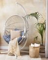 PE Rattan Hanging Chair with Stand White ACRI_842583