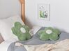Set of 2 Cotton Kids Flower Cushions 30 x 30 cm Green SORREL_905999