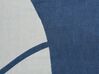 Manta de acrílico/poliéster azul/blanco crema 130 x 170 cm HAPREK_834470