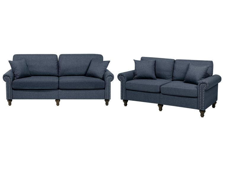 Conjunto de sofás 5 lugares em tecido cinzento escuro OTRA II_746375