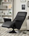 Faux Leather Recliner Chair Black PRIME_709139