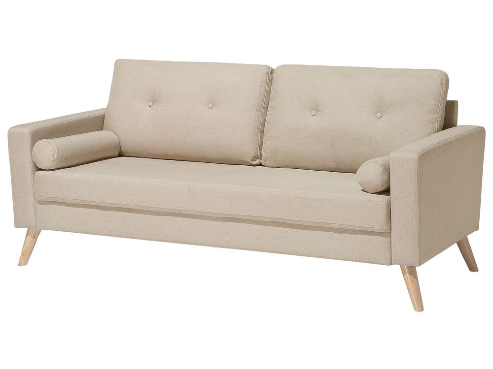 2 Seater Fabric Sofa Beige KALMAR Beliani.fi