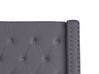 Polsterbett Samtstoff grau mit Bettkasten 140 x 200 cm LUBBON_833596