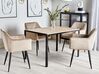 Dining Table 120 x 80 cm Light Wood with Black NEWFIELD_850664