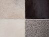 Tæppe 160x230 cm brun/beige/grå læder SOKE_211522
