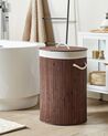 Bamboo Basket with Lid Dark Wood SANNAR_849844