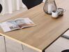 Dining Table 160 x 80 cm Dark Wood with Black BERLIN_776019