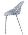 Conjunto de 4 sillas de comedor gris claro/plateado MUMFORD_679354