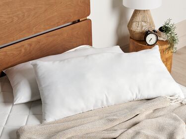 Set of 2 Microfibre Bed Low Profile Pillow 40 x 80 cm ERRIGAL
