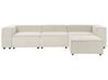 Soffa med fotpall 3-sits modulär manchester off-white APRICA_907607