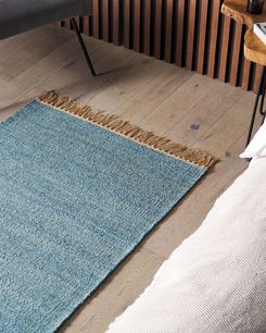 Matto juutti sininen 80 x 150 cm LUNIA Matto juutti sininen 80 x 150 cm LUNIA