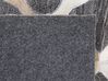 Kožený koberec v šedé a béžové barvě 140 x 200 cm ROLUNAY _780558