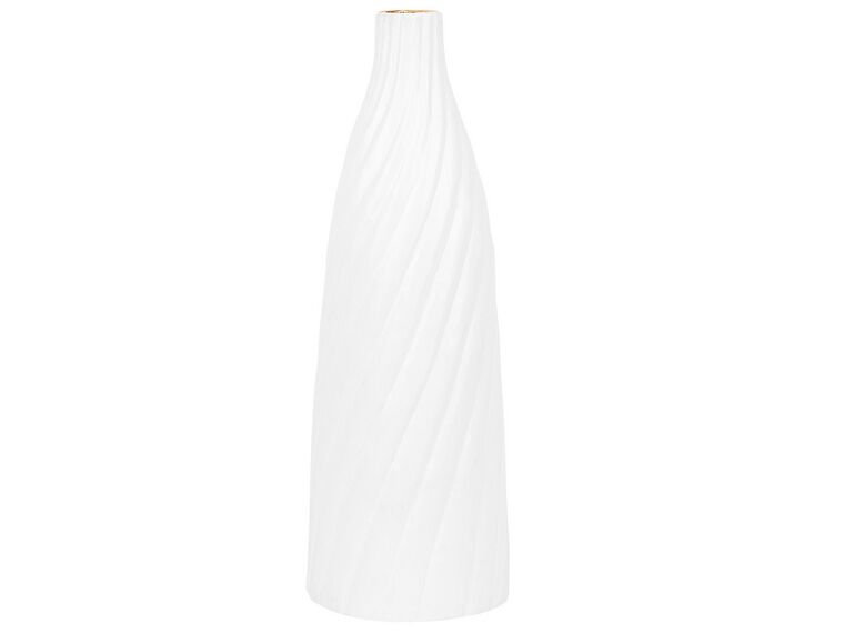 Dekoratívna terakotová váza 54 cm biela FLORENTIA_747802