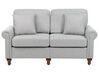 Conjunto de sofás 5 lugares em tecido cinzento claro GINNERUP_894812