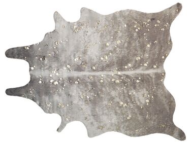 Faux Cowhide Area Rug with Spots 130 x 170 cm Taupe with Gold BOGONG